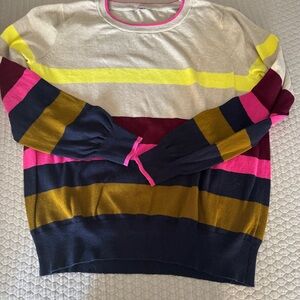Faherty Multicolor Striped Crew Neck Sweater